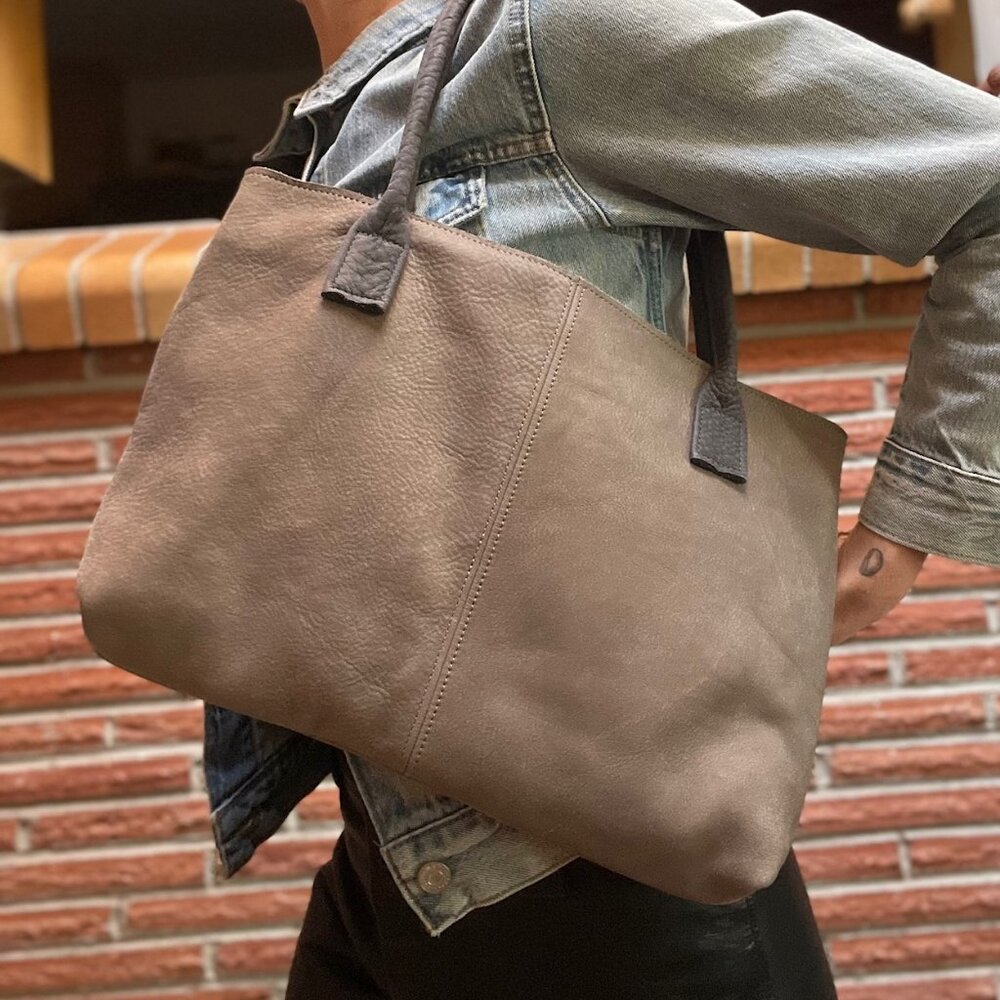 Judith Miller  Handmade Leather Tote Bag